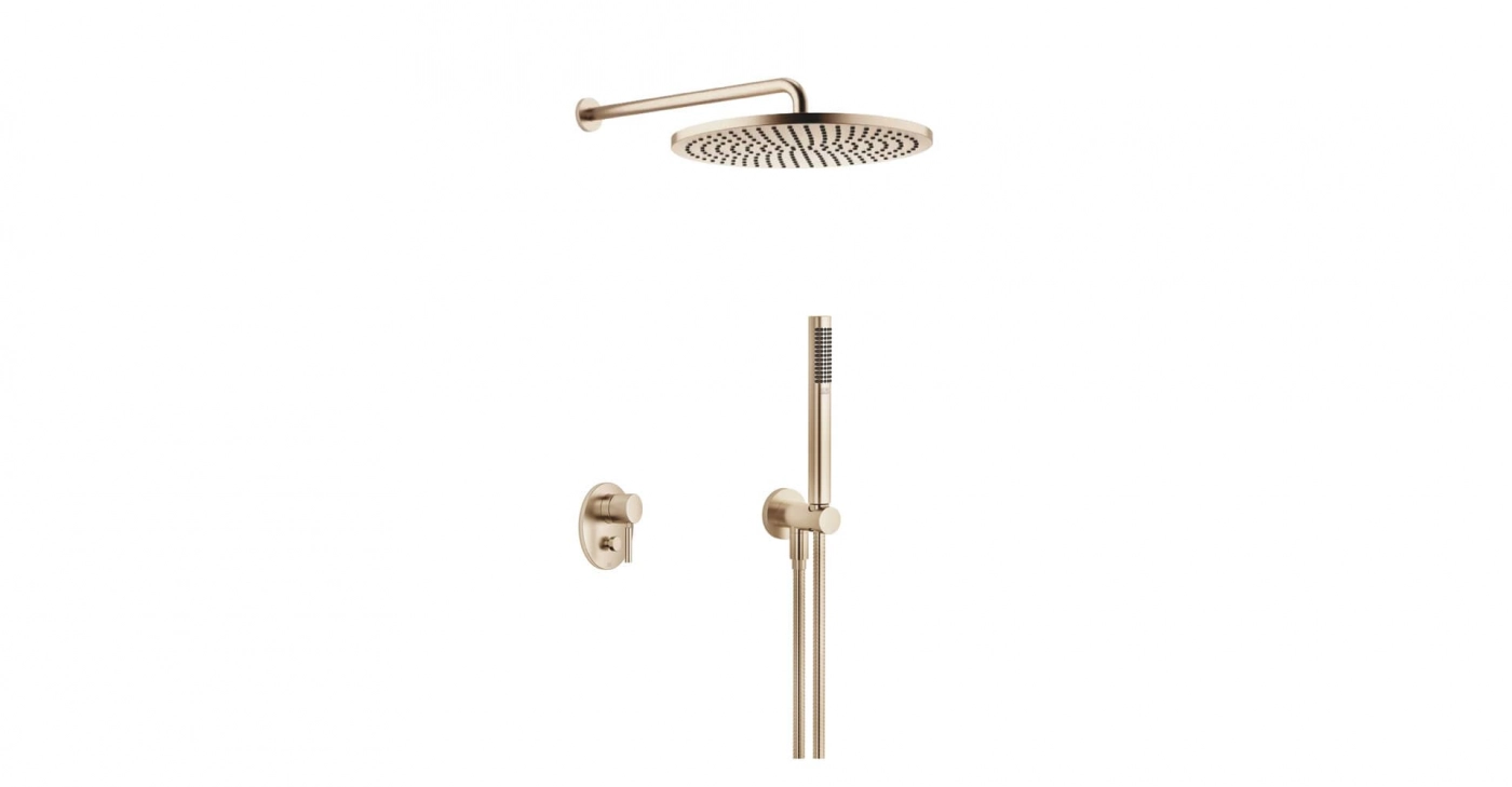 META shower brushed light  Gold 2