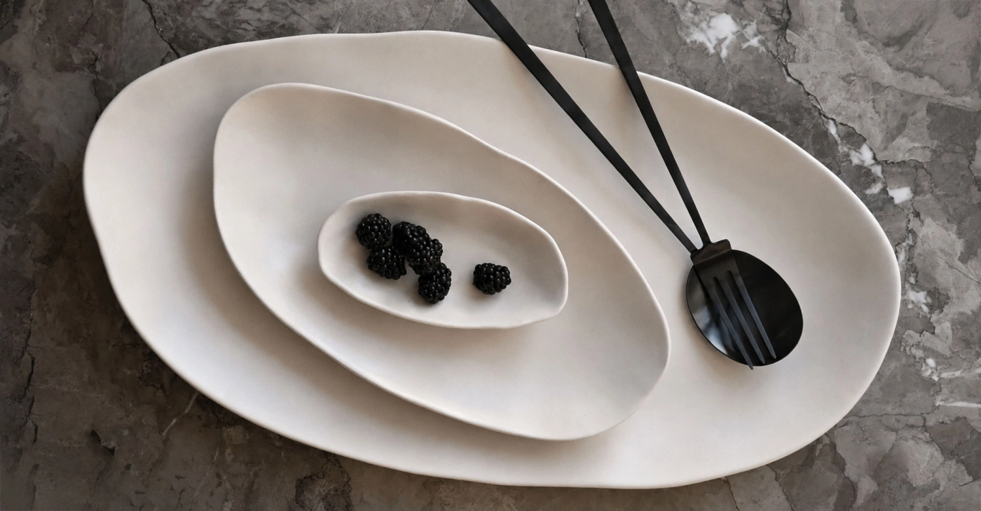 NATIVE OVAL TRAY SET of 3 1