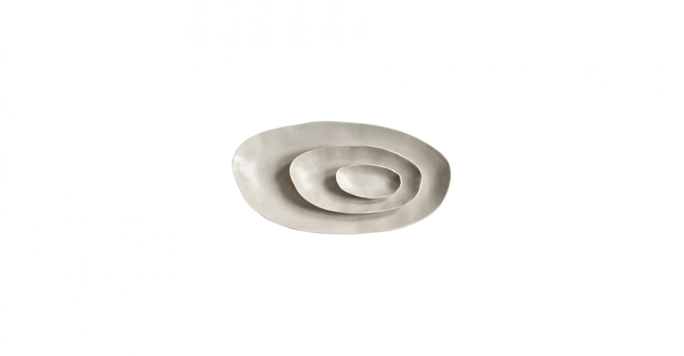 NATIVE OVAL TRAY SET of 3 2